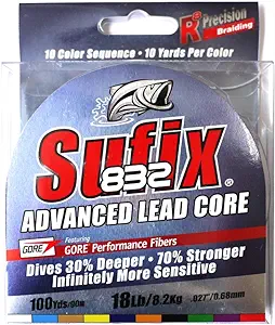sufix 832 lead core 100 yd spool  ?sufix b008m011sk