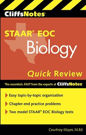 cliffsnotes staar eoc biology quick review 1st edition courtney mayer 0544370120, 978-0544370128