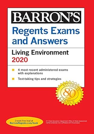 regents exams and answers living environment 2020 1st edition gregory scott hunter 1506253911, 978-1506253916