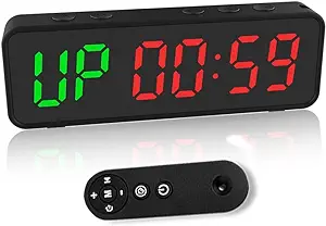 led gym timer clock for home gym tabata timer and hiit timer for interval workout portable fitness timer