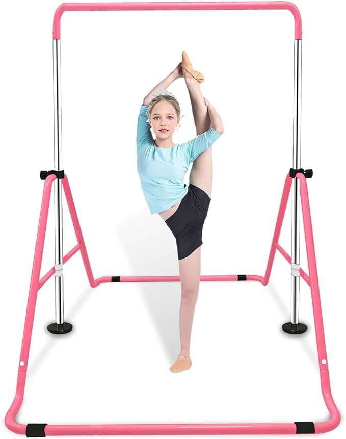 jumpmkt gymnastics bars for kids expandable and foldable monkey kip bar with adjustable height junior