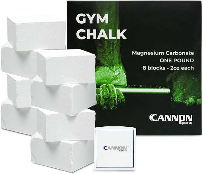 cannon sports gym chalk block 1lb consists of 2 oz blocks magnesium carbonate gymnastics weightlifting rock