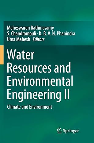 water resources and environmental engineering ii climate and environment 1st edition maheswaran rathinasamy