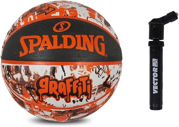 spalding graffiti match nba adult basketball ball orange official full size 7  ?spalding b0936grxll