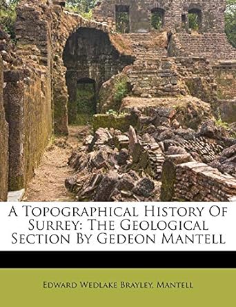 a topographical history of surrey the geological section by gedeon mantell 1st edition edward wedlake brayley