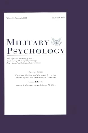 military psychology 1st edition james a romano jr ,james m king 0805896619, 978-0805896619