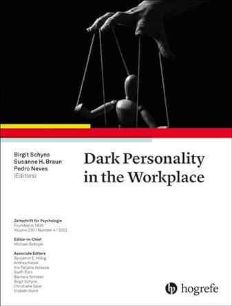 dark personality in the workplace 1st edition birgit schyns ,susanne braun ,pedro neves 0889376263,