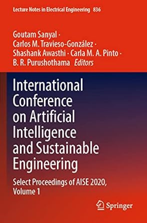 international conference on artificial intelligence and sustainable engineering select proceedings of aise