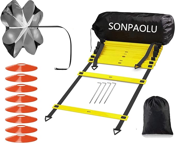 sonpaolu agility ladder and speed cones training set for speed agility training and quick footwork exercise