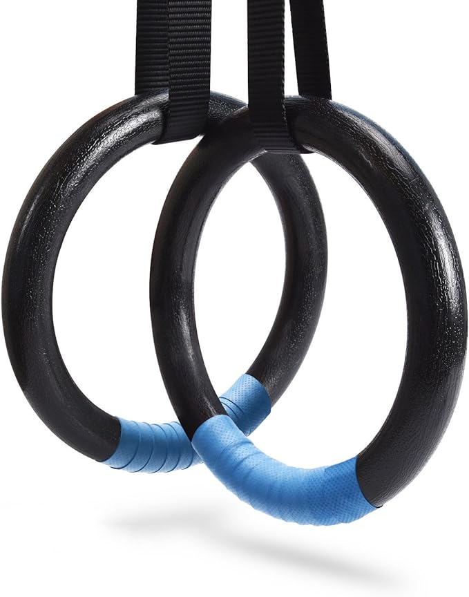 pacearth gymnastic rings 1100lbs capacity with 14 76ft adjustable buckle straps pull up exercise rings non