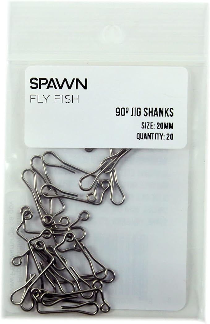 spawn fly fish 90 degree jig shanks 20 pack 20 mm  ‎spawn fly fish b084jpgwmt