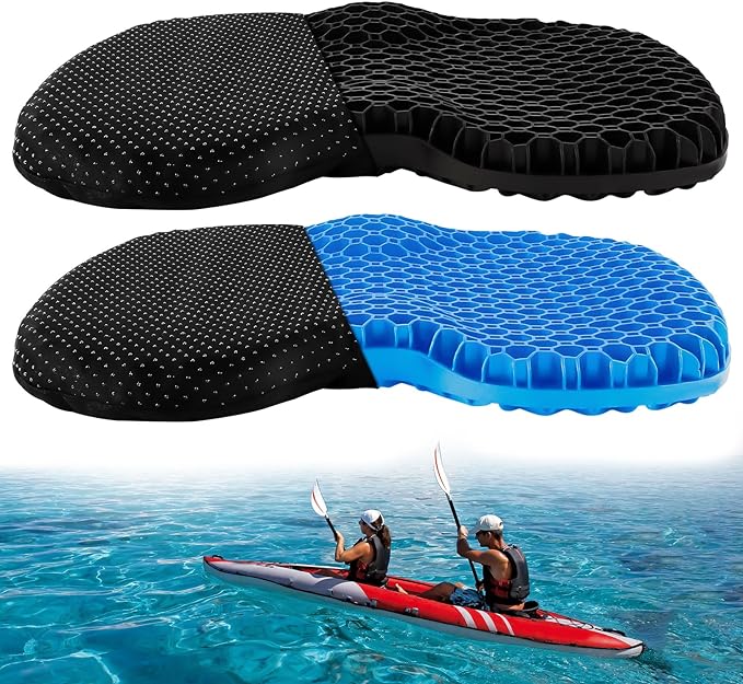 anti slip kayak gel seat cushion thick waterproof egg seat cushion kayak seat pad with non slip cover for sit