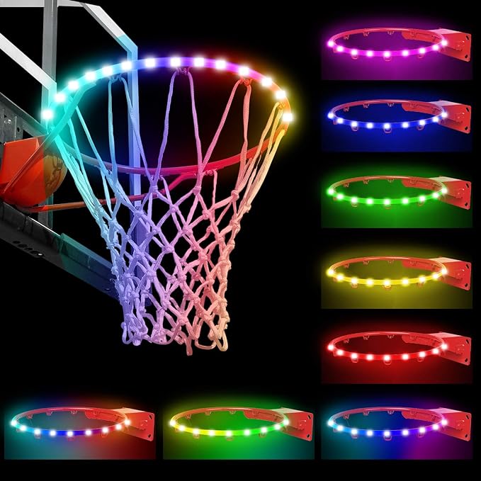 gute led basketball hoop lights remote control basketball rim led light 8 models solar light glow in dark