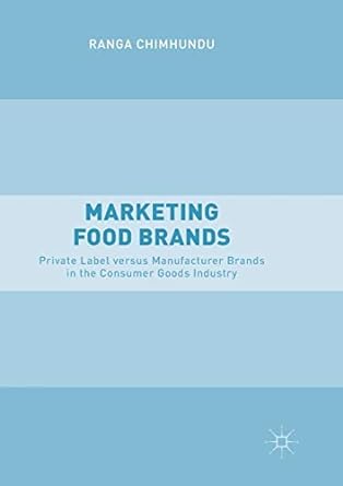 marketing food brands private label versus manufacturer brands in the consumer goods industry 1st edition