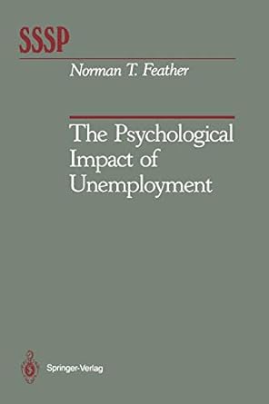 the psychological impact of unemployment 1st edition norman t feather 146127933x, 978-1461279334