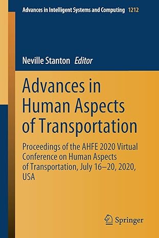 advances in human aspects of transportation proceedings of the ahfe 2020 virtual conference on human aspects