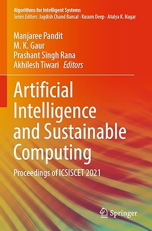 artificial intelligence and sustainable computing proceedings of icsiscet 2021 1st edition manjaree pandit ,m