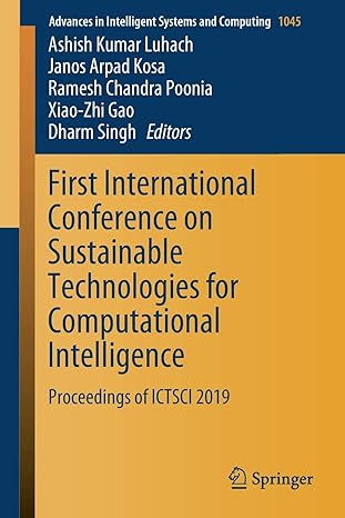 first international conference on sustainable technologies for computational intelligence proceedings of