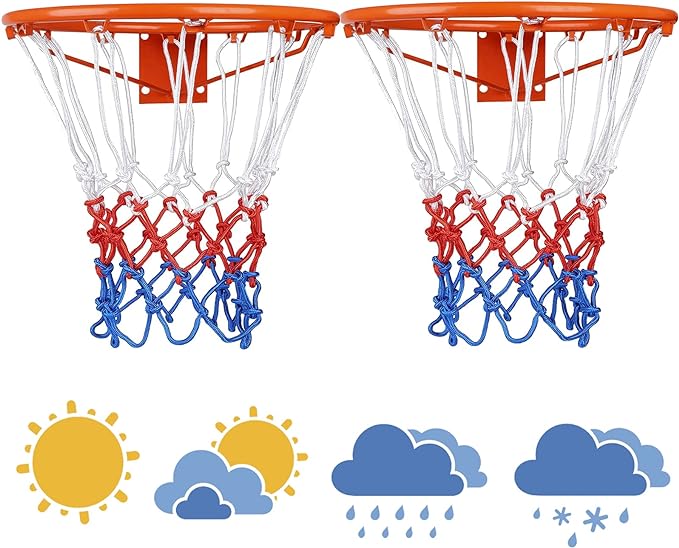 basketball nets 2 pack basketball net replacement professional basketball nets heavy duty basketball hoop net