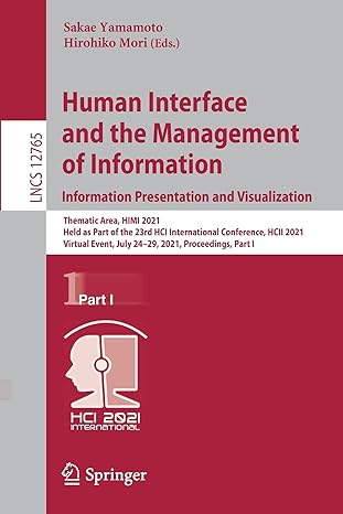 human interface and the management of information information presentation and visualization thematic area