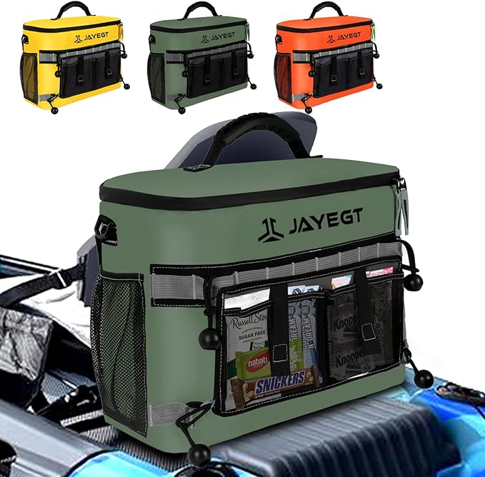 jayegt kayak cooler behind seat waterproof seat back cooler for kayaks fit with lawn chair style seats kayak