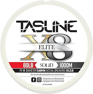 tasline elite pure spectra solid 8x strand braided high power premium fishing line  ‎tasline b09bkbwwp3