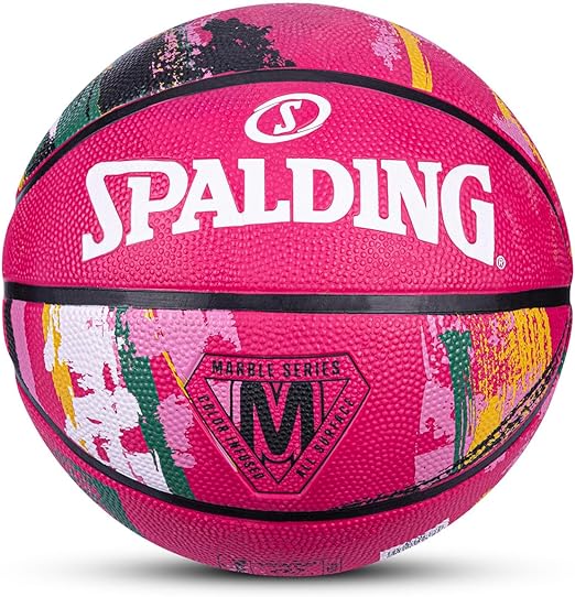 spalding marble rubber basketball color pink size 6  ‎spalding laboratories b081gdd8v5