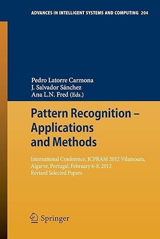 pattern recognition applications and methods international conference icpram 2012 vilamoura algarve portugal