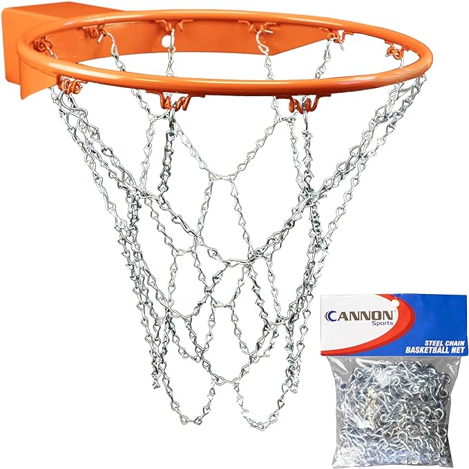 cannon sports chain basketball net replacement for outdoor training and driveway practice standard 12-loop 