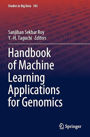 handbook of machine learning applications for genomics 1st edition sanjiban sekhar roy ,y h taguchi