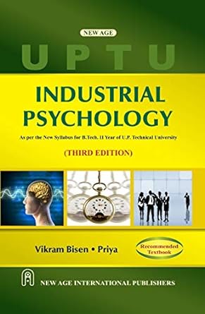 industrial psychology 3rd edition vikram bisen 8122438741, 978-8122438741