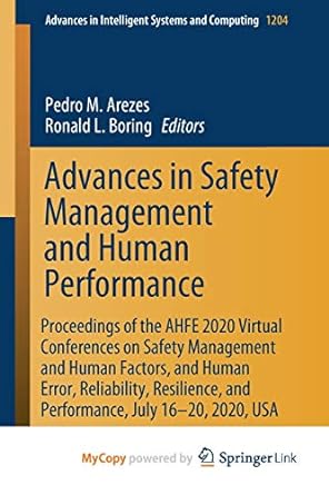 advances in safety management and human performance proceedings of the ahfe 2020 virtual conferences on