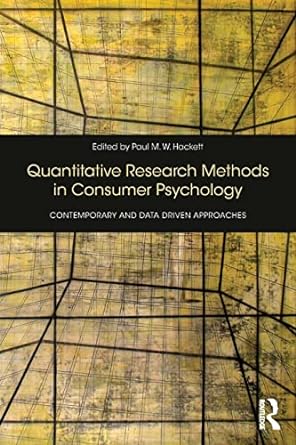 quantitative research methods in consumer psychology contemporary and data driven approaches 1st edition paul