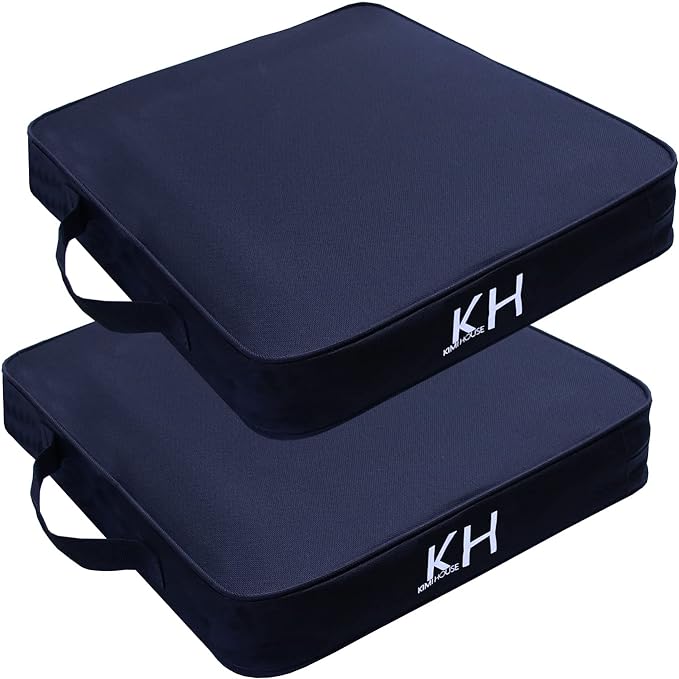 kimi house 2 pieces black indoor and outdoor chair cushion boat canoe kayak seat stadium seating for