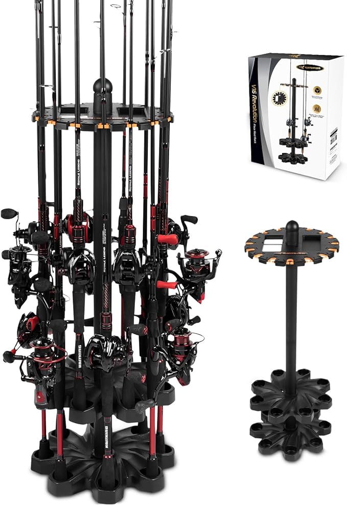 kastking v fishing rod rack fishing pole rack holds up to  fishing rods or combos lightweight and durable abs