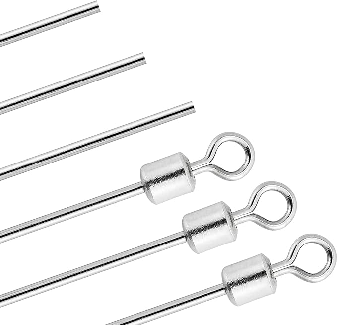dr fish 30pk fishing stainless steel shaft with barrel swivels 6 inches looped wire for punch shot rig inline