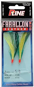 p line farallon feather 5/0 2 hook jigging rig  ‎p-line b078x41kyv