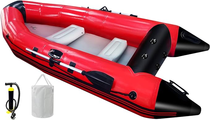 azxrhwygs 10 ft dinghy boats 4 persons inflatable boat fishing kayak raft sport boat for adults with paddles