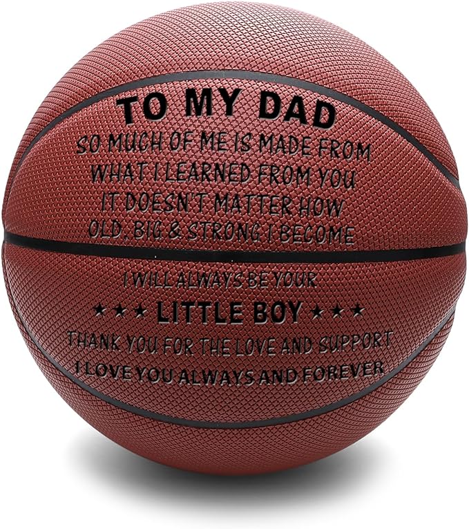 ghbwlsd to my dad gift personalized engraved basketball indoor/outdoor basketball 29 5 inch birthday