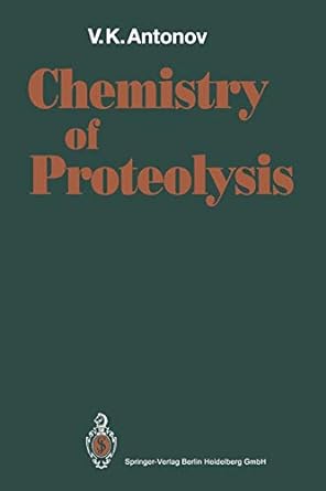 chemistry of proteolysis 1st edition vladimir k antonov 3662009811, 978-3662009819
