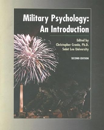 military psychology an introduction 2nd edition christopher cronin 0536728127, 978-0536728128