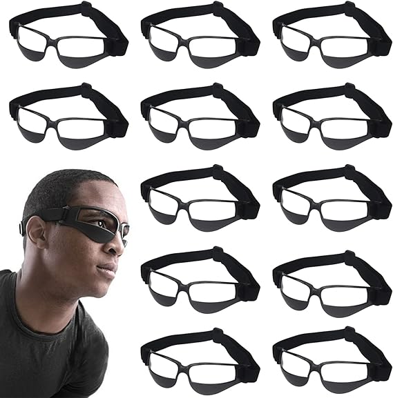 liberty imports pack of 12 basketball dribbling glasses no look eye goggles dribble specs team training aid