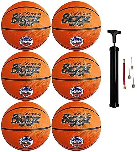 biggz official size 7 premium rubber basketballs bulk wholesale with pump  ‎biggz b085gl954k