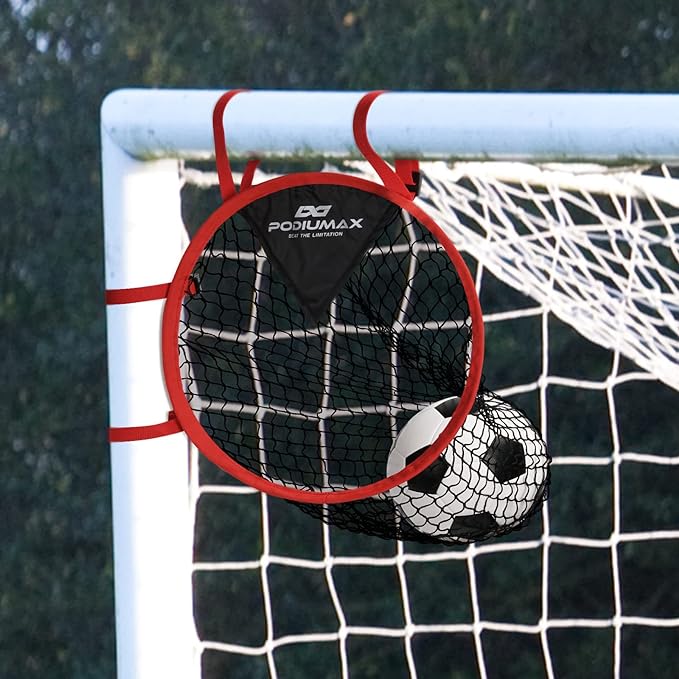 podiumax top bins soccer target goal easy to attach and detach to the goal set of 2 for shooting accuracy