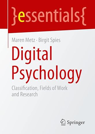 digital psychology classification fields of work and research 1st edition maren metz ,birgit spies