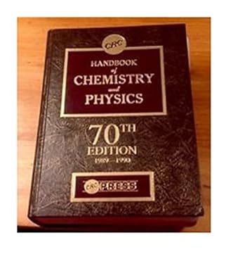 handbook chemistry and physics 70th edition robert c weast 0849304709, 978-0849304705