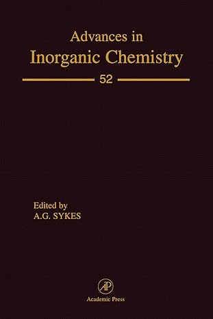 advances in inorganic chemistry 52 1st edition ag sykes 0123917492, 978-0123917492