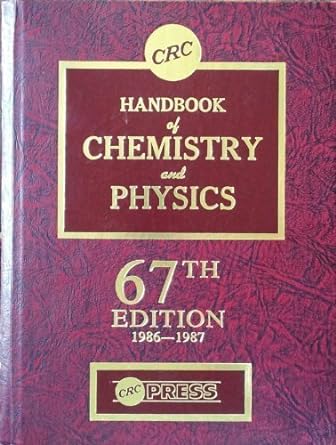 handbook of chemistry and physics 67th edition robert c weast 0849304679, 978-0849304675