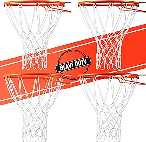 lenwen 4 pcs basketball nets heavy duty outdoor basketball net 12 loops basketball net replacement most
