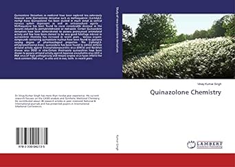 quinazolone chemistry 1st edition vinay kumar singh 3330042737, 978-3330042735